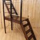 library step ladder in mahogany
