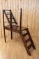 library step ladder in mahogany