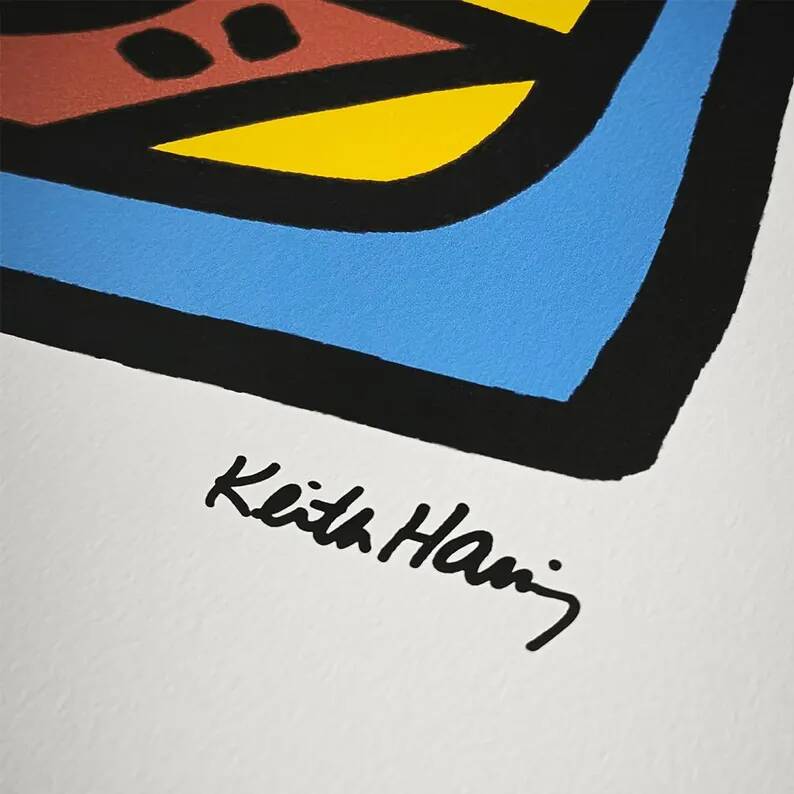 Keith Haring Lithograph Limited Edition, 1990s - Pencil Numbered