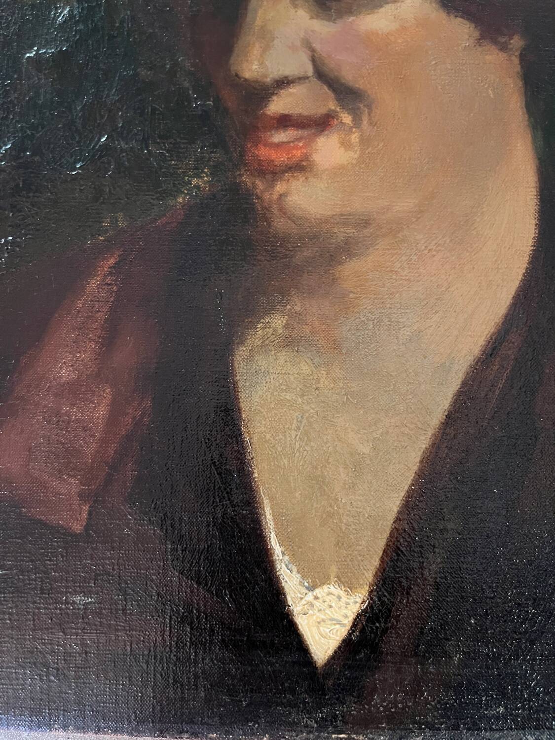 Charles Henri Gaston Dagnac-Riviere Impressionist Portrait Oil on Canvas