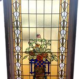 20th century Art Deco stained glass panel