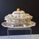 Superb vegetable dish/soup tureen in ceramic and its serving platter in very good condition.