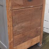 1-door sideboard in gray patinated wood