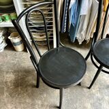 2 bistro chairs in black bent beech