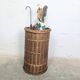 Vintage wicker umbrella stand