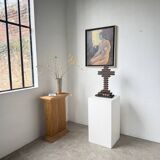 Crucifix sculpture Tramp Art 1900