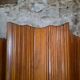Large French folding screen in pine, room divider, 1950s, attributed to Baumann.