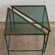 Triangular coffee table in perforated metal Mathieu Mategot