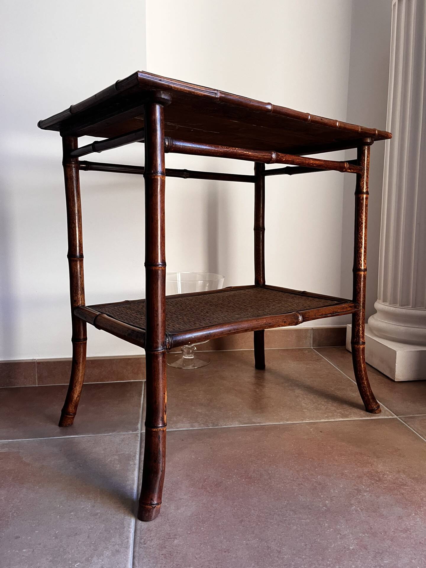 Bamboo and wicker table