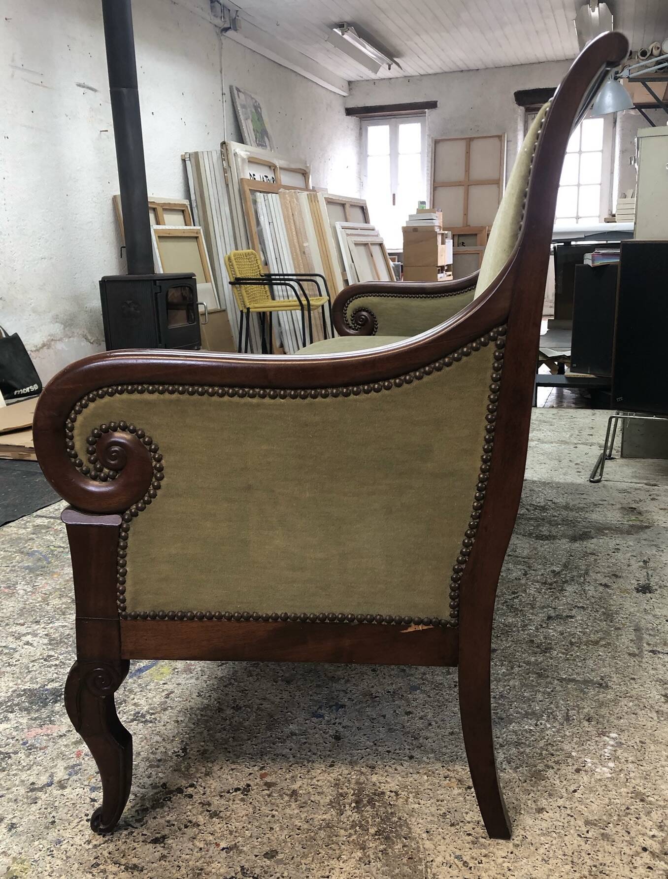 Mahogany bench from the Restoration period