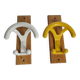 Pair of vintage "Ghidini Italy" coat hooks, two hooks, 20 cm