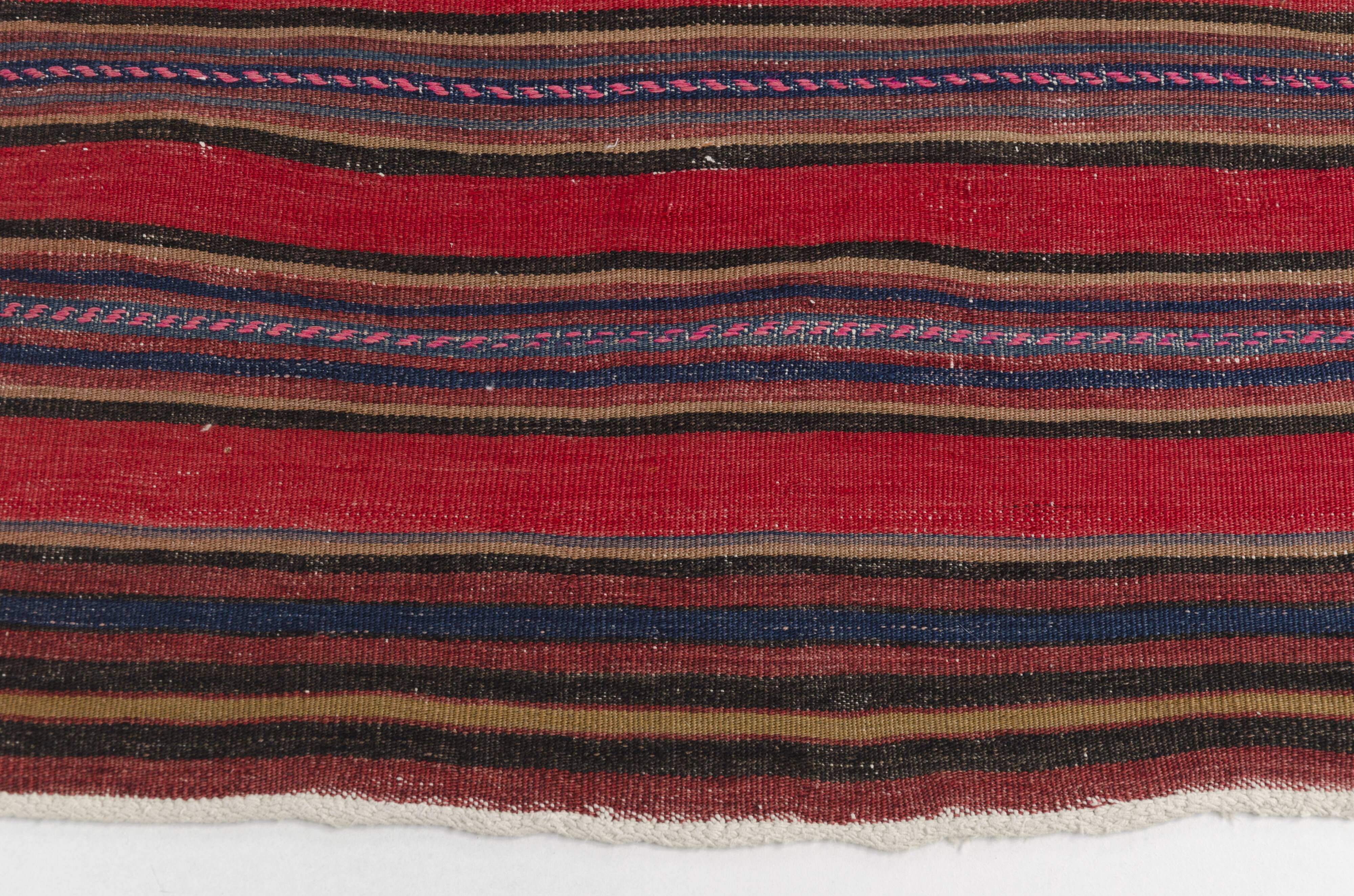 Vintage Striped Anatolian Kilim – 224 x 143 cm – Minimalist  sku 133
