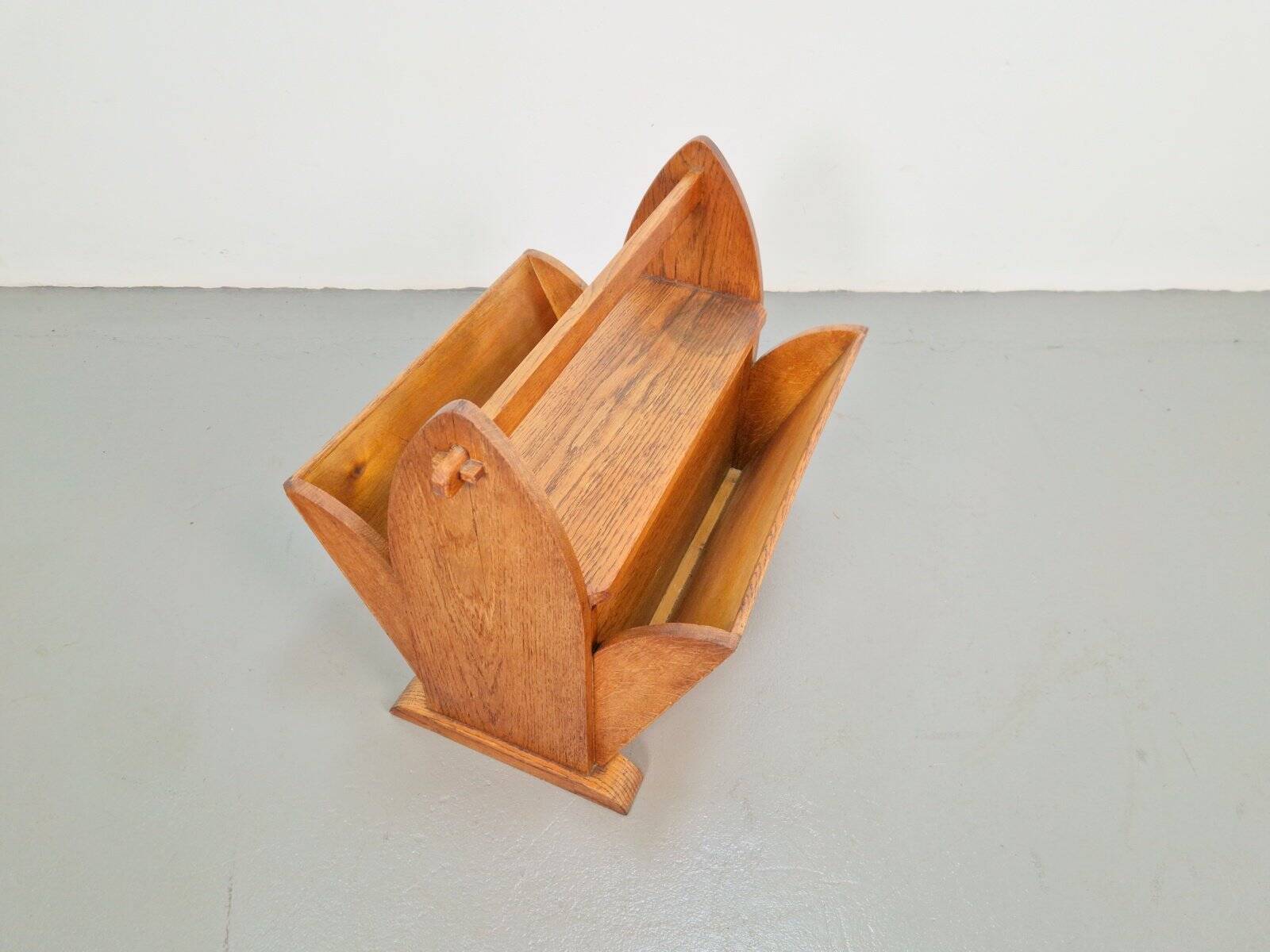 Art Deco Magazine Rack with Three Drawers, 1930s