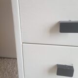 White desk with compass feet circa 1960