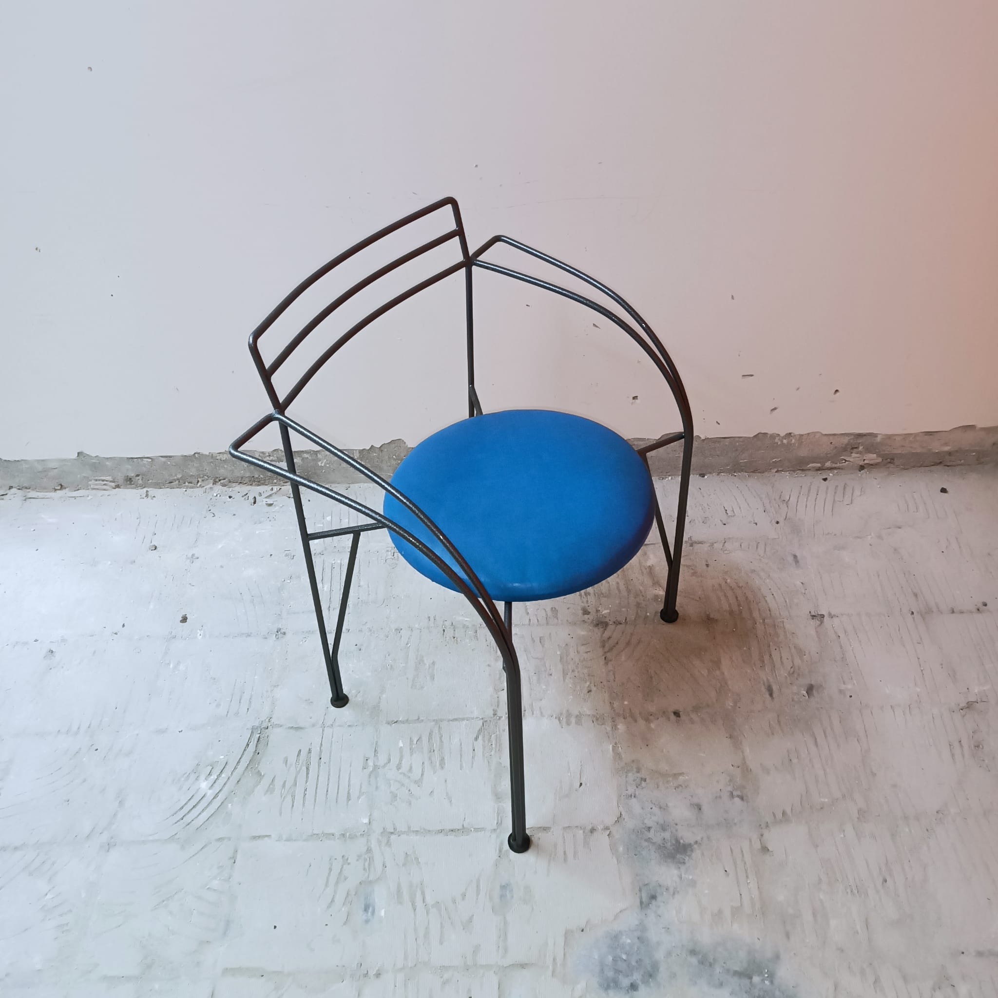 6 chairs design 1985 collection "Lune d'Argent", Pascal Mourgue vintage