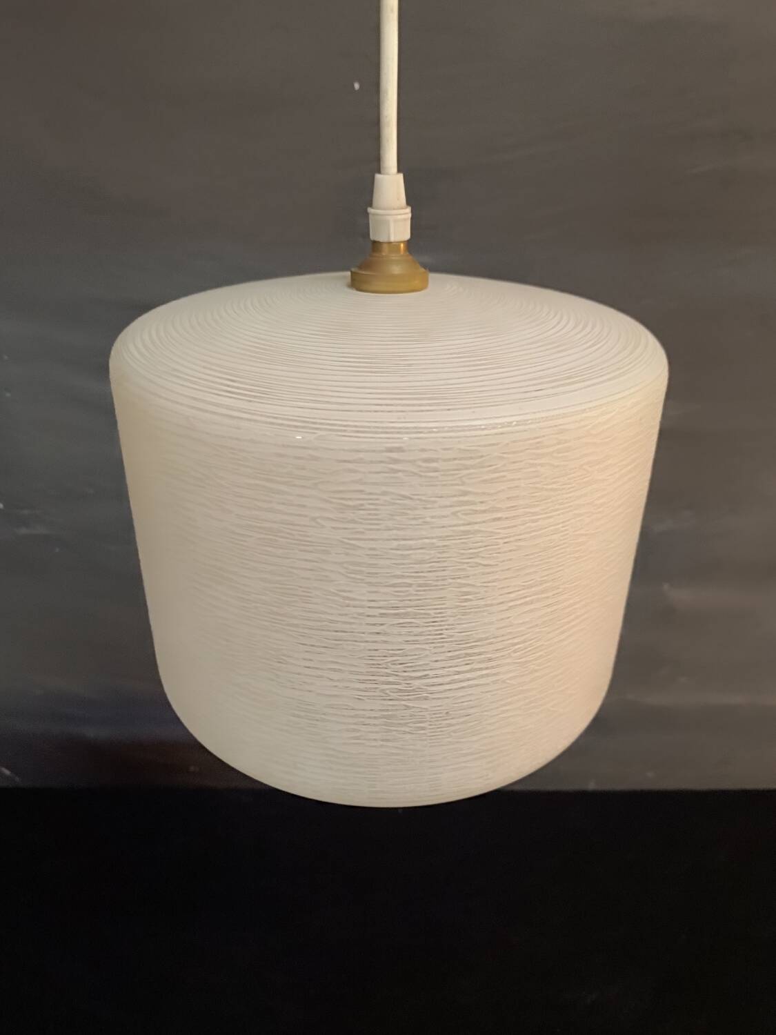 Lustre vintage verre texturé