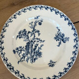 Round plate, iron earth, Gien Thistles