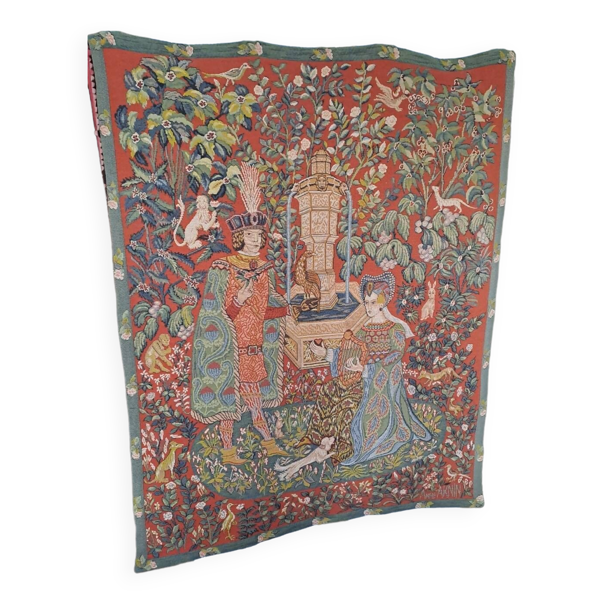 Wall Tapestry “Le Roman De La Rose” Signed.