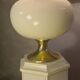 Living room lamp from Maison Dauphin 1970 to 80 cream hand-painted lampshade