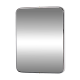 1980s Italian Rectangular Mirror in Tubular Chrome Plated Frame