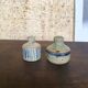 Duo of stoneware boxes
