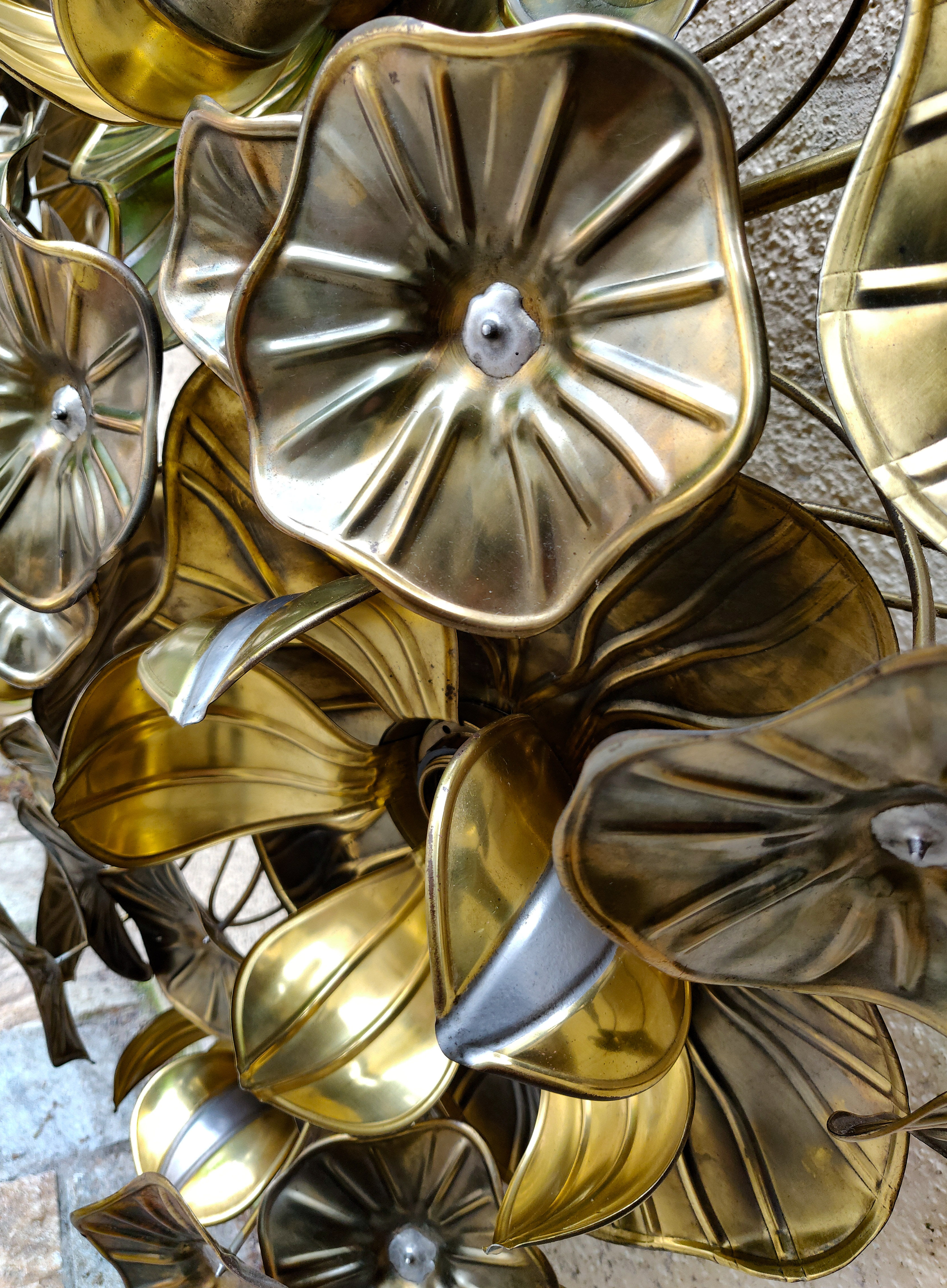 Henri Fernandez Applique or Ceiling Lotus Flower 106 cm