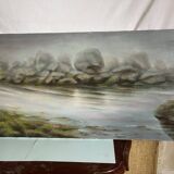 Tableau peinture à l’huile Brignogan signé
