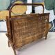 Rattan magazine rack