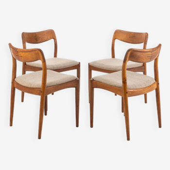 Set of 4 dining chairs by Johannes Andersen for Uldum Møbelfabrik, Denmark 1960s