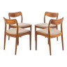 Set of 4 dining chairs by Johannes Andersen for Uldum Møbelfabrik, Denmark 1960s