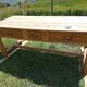 VERY OLD AUVERGNE FARM TABLE IN SOLID WOOD / 3 LARGE DRAWERS