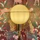 Lampadaire américain en verre et métal, 1950
