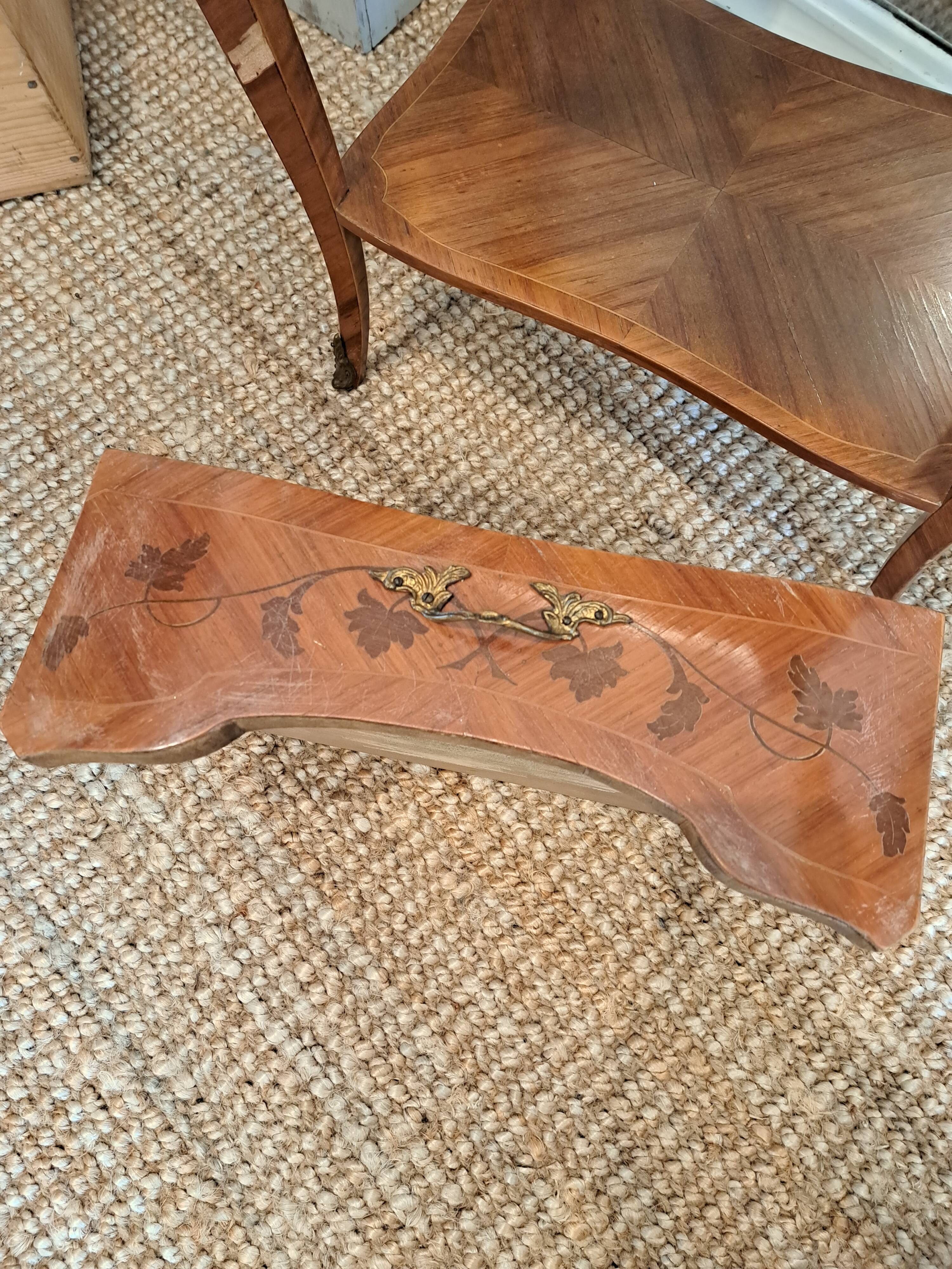 Pair of marquetry tables