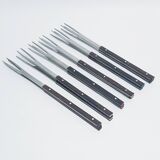 12 fourchettes à fondue Le Creuset années 1970