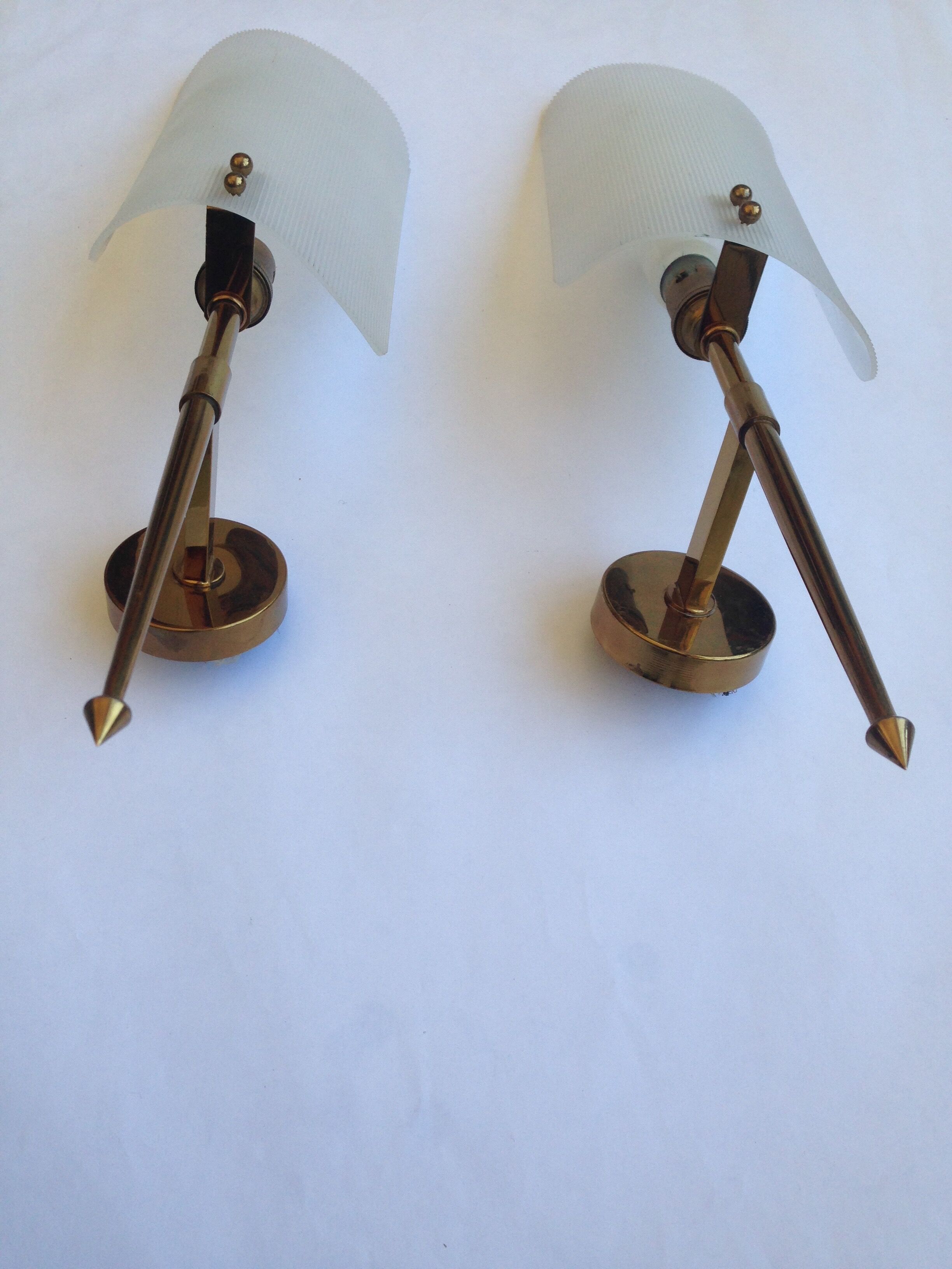Pair of XXL wall lights Maison Arlus 1950