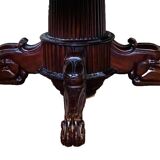Napoleon III dining table in mahogany and 19th century veneer