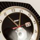 Asymmetrical wall clock 1960 Bayard formica