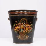Metal Hand painted Waste Basked 1950s England