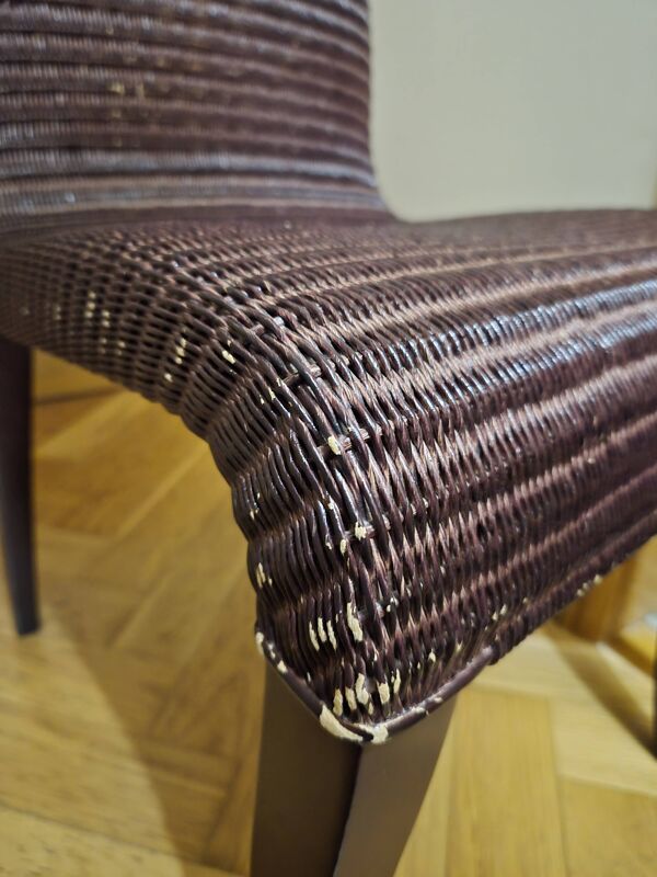 Chaise en rotin tressé ''Melissa'' par Vincent Sheppard