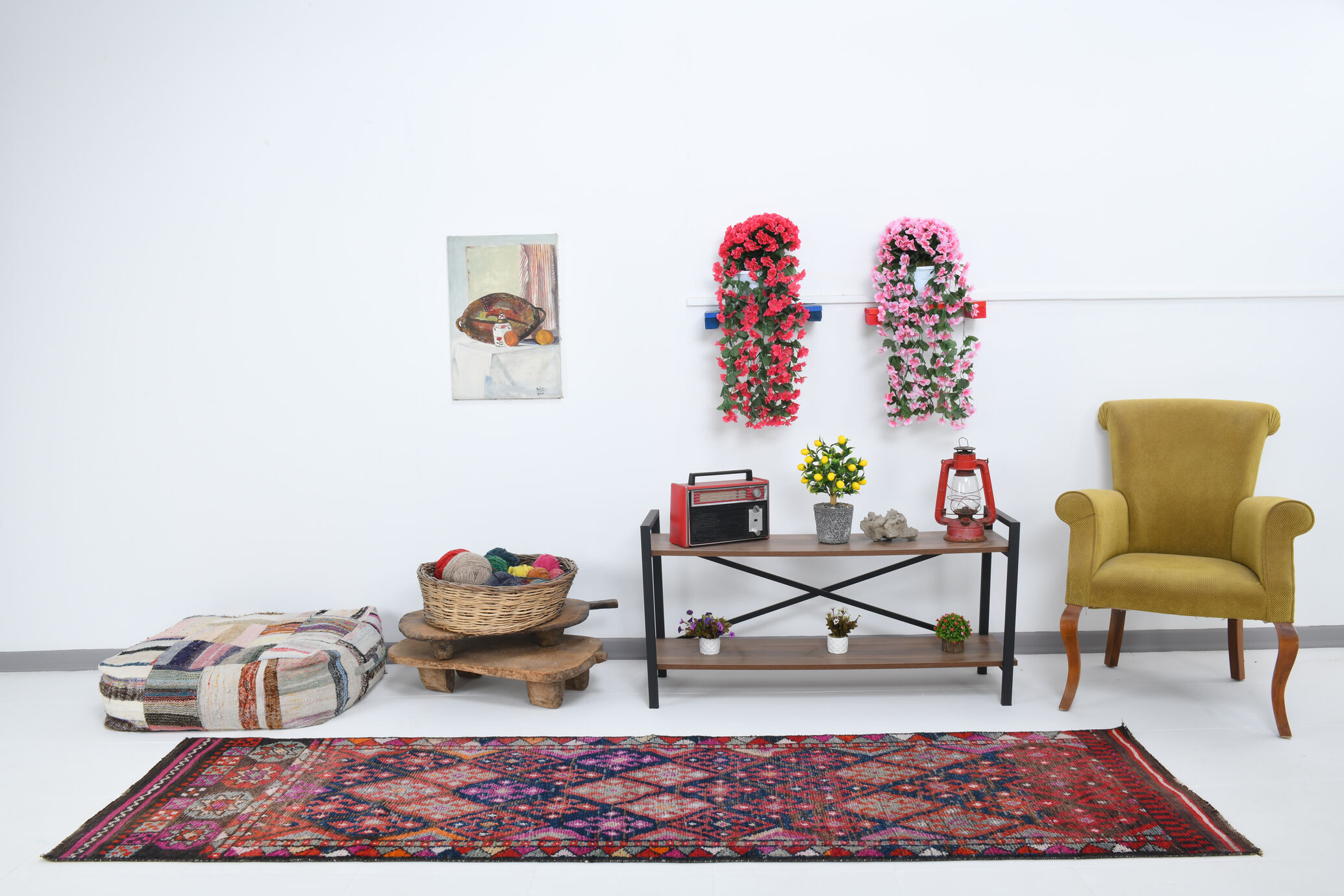 3x9 Vintage Antique Runner Rug, 76x283Cm