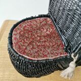 Black wicker basket