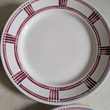 Six Badonviller dinner plates