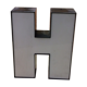 Large metal sign and plexi letter