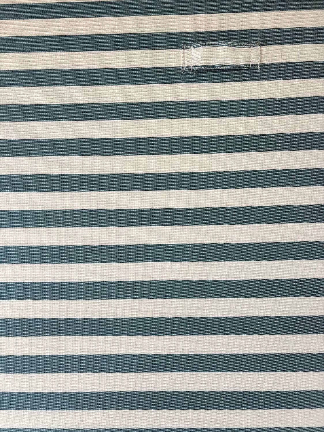 Vintage green and white striped sofa bed