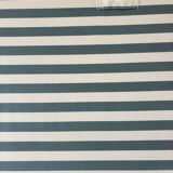 Vintage green and white striped sofa bed