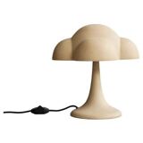 Sand-colored table lamp, ceramic, contemporary work.