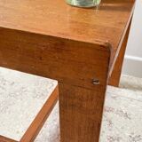 Geometric coffee table wood vintage honey