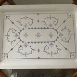 Vintage enameled metal tray