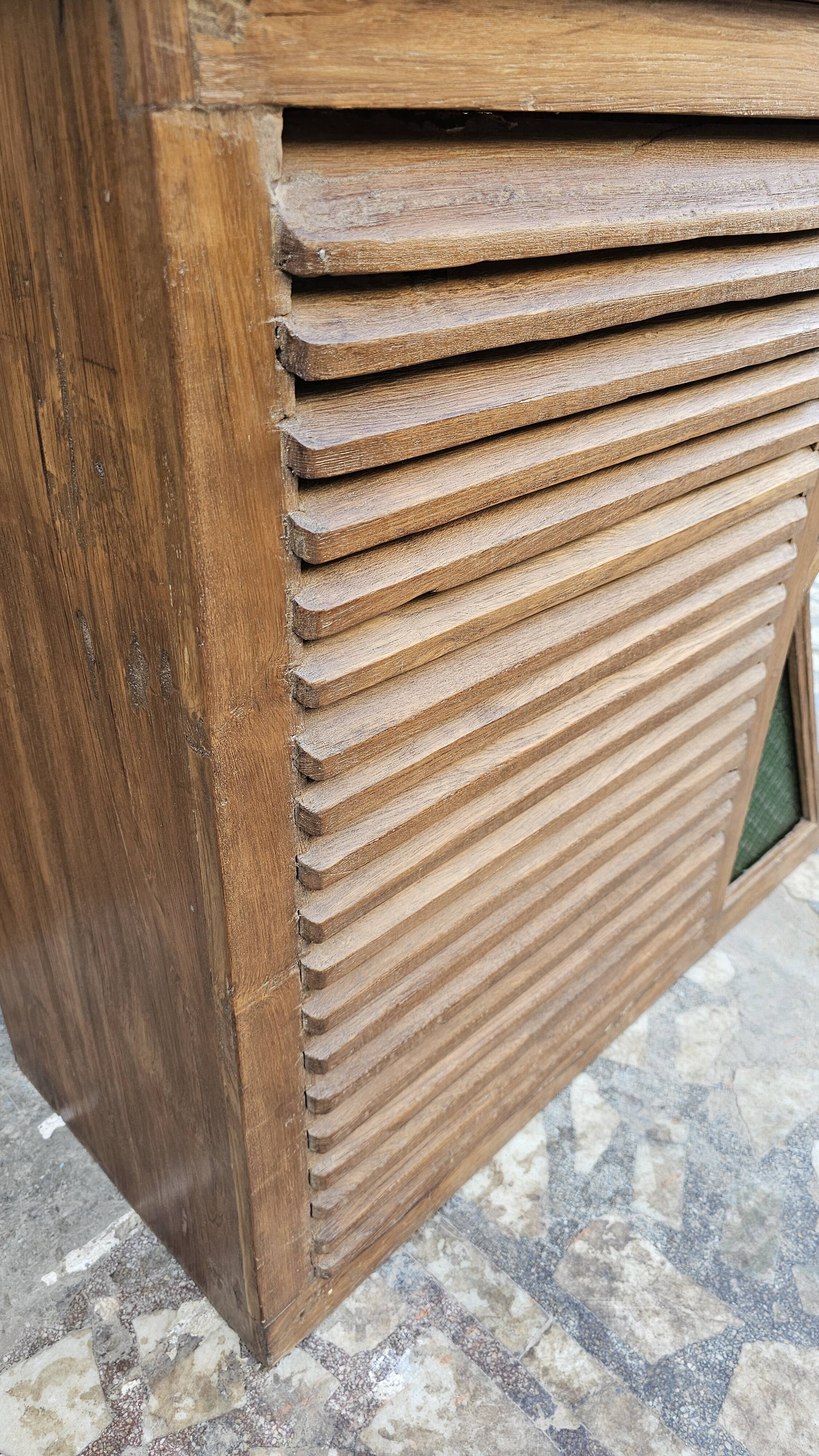 Old shop counter in Burmese teak.