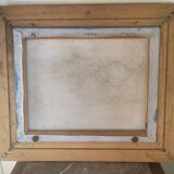 Old Oil Painting Canvas Sun Boat Sea Provence Sailor 50x40